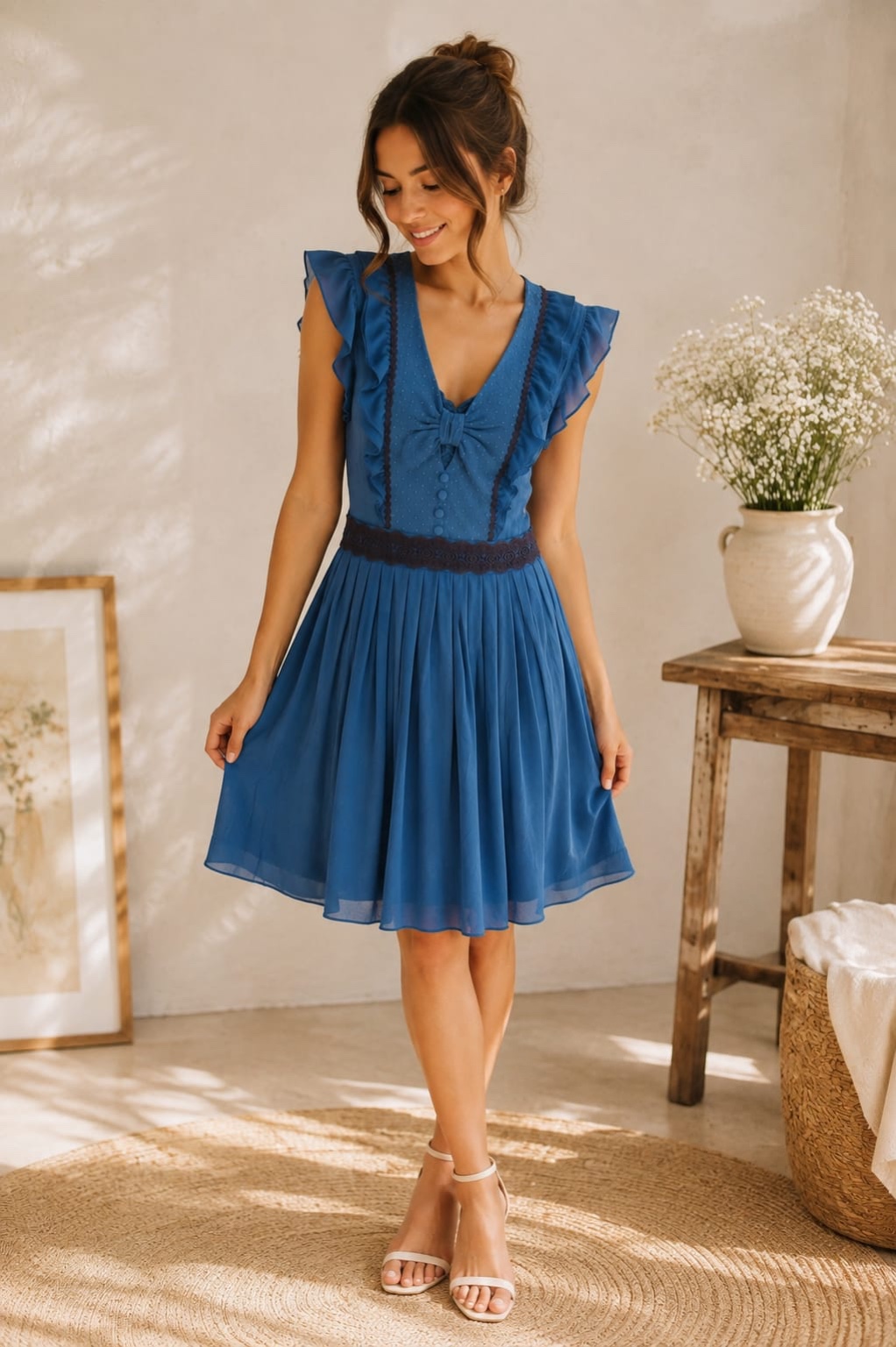 Vestido azul importado